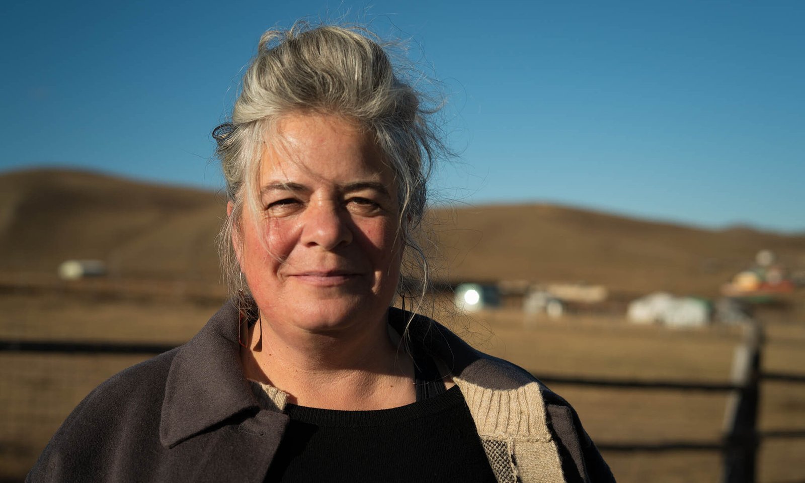 Jess Brooks, founder of Eternal Landscapes at the land where th