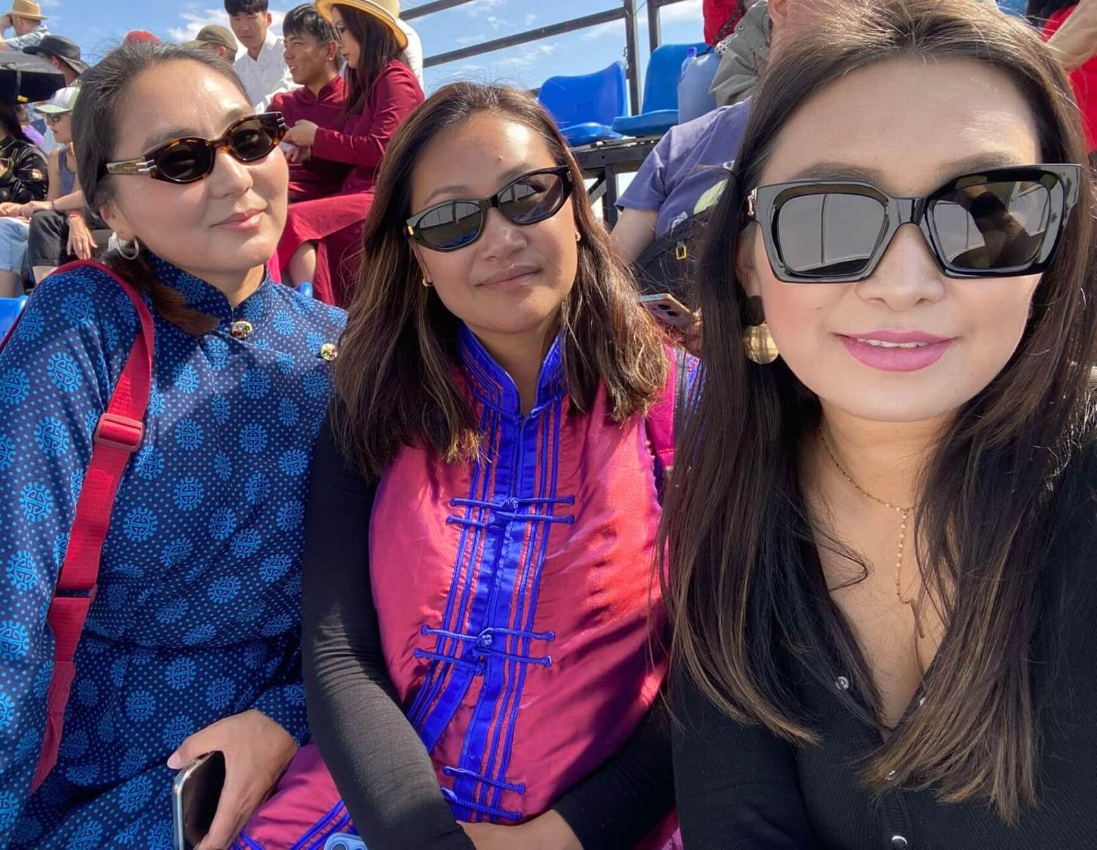 Three Mongolian women who are part of the Chandmana Erdene training project in Mongolia